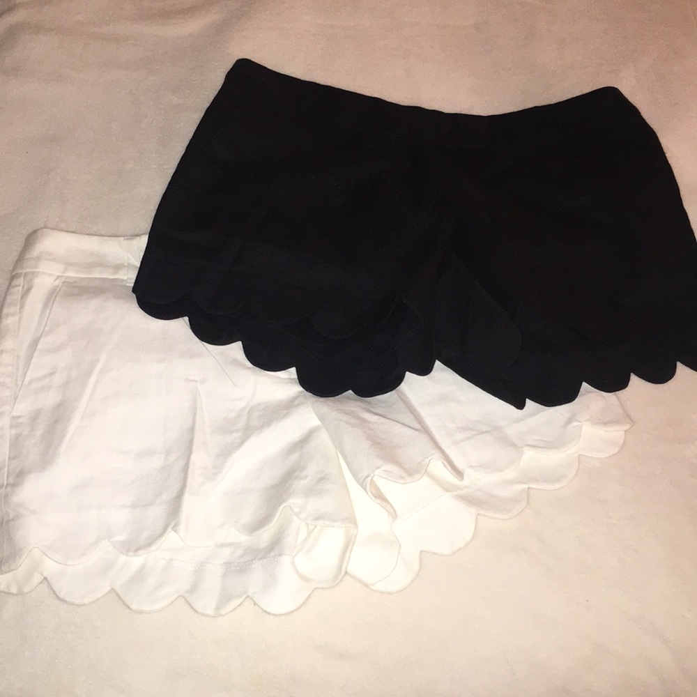 TWO PAIRS j crew scallop shorts